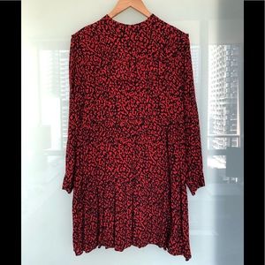 Zara printed zip-back swing dress